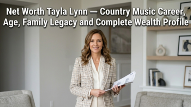 Professional portrait of a woman with documents, used for the "Net Worth Tayla Lynn" and gaming article.