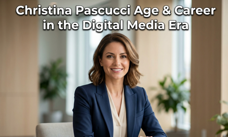 Professional portrait of a woman representing "Christina Pascucci Age" in a modern office, for a gaming article.